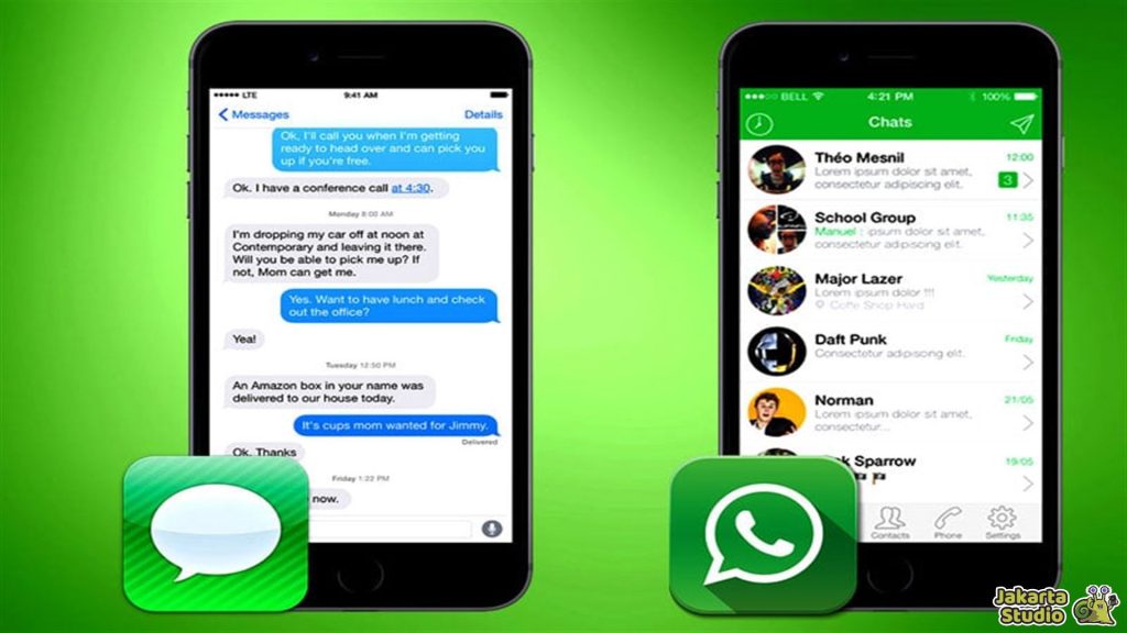 Perbedaan Whatsapp dan iMessage