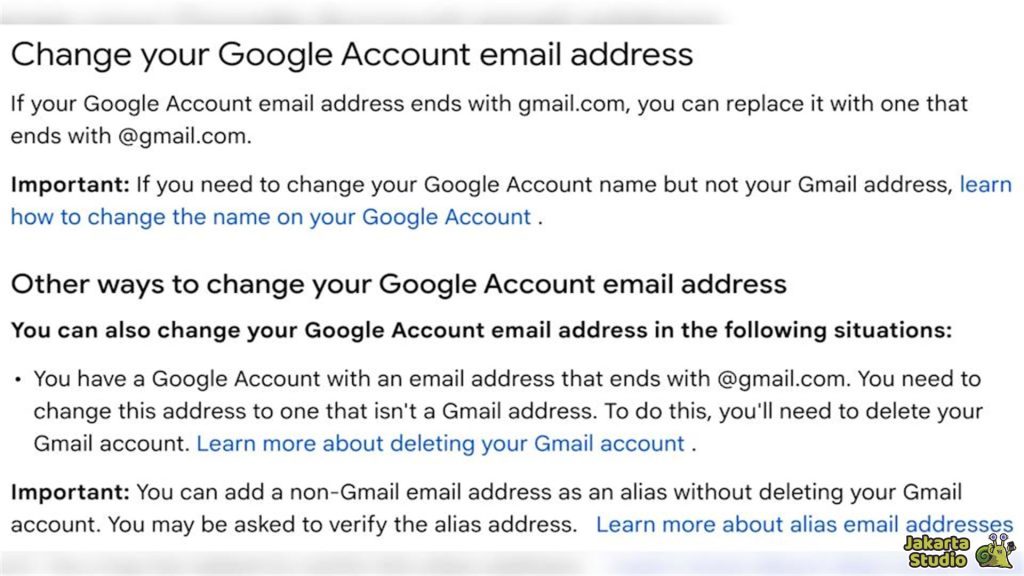 Cara Ganti Alamat Gmail