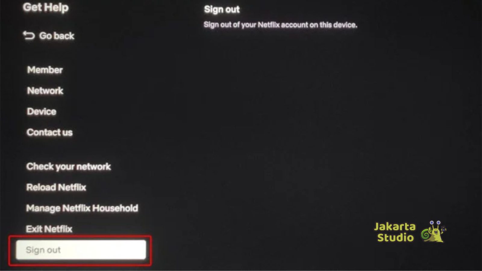 how to logout of netflix on tv
