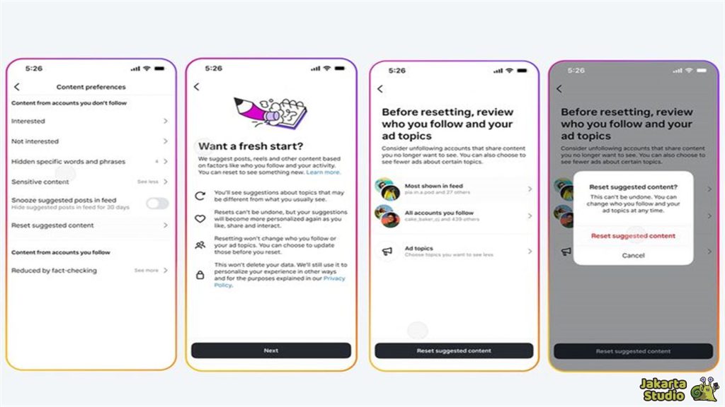 Cara Reset Algoritma IG