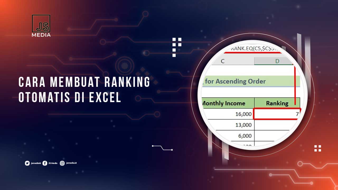 Rumus Rank Otomatis Excel