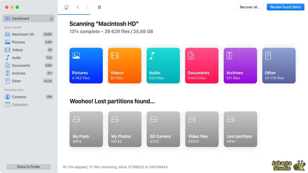 Software Recovery Data