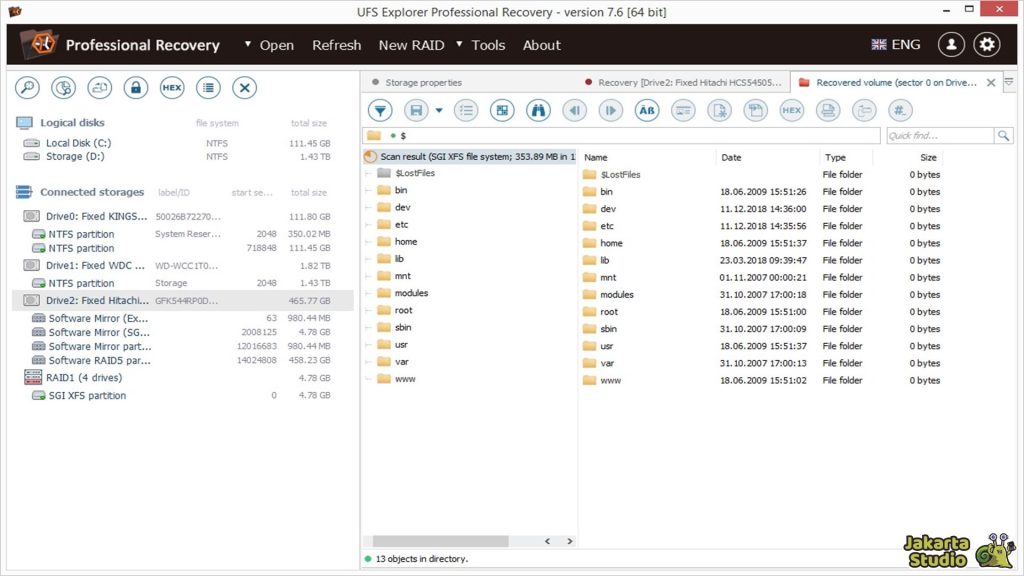 Software Recovery Data