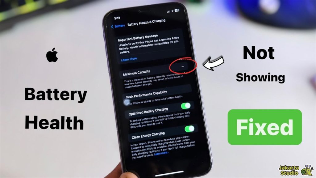 Battery Health iPhone Tidak Muncul