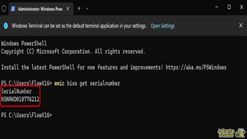 Cek Serial Number Laptop