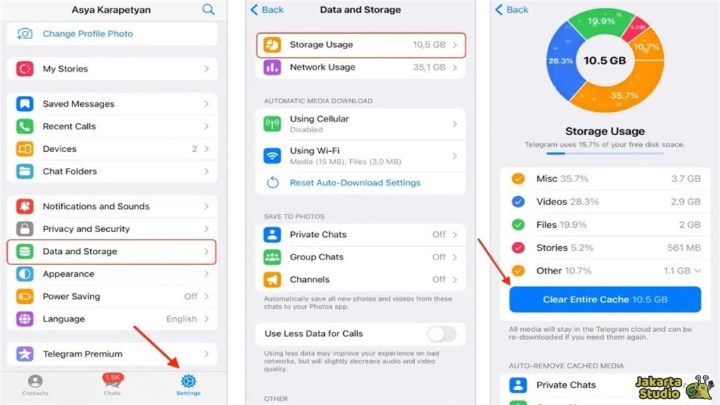 Hapus Video Telegram