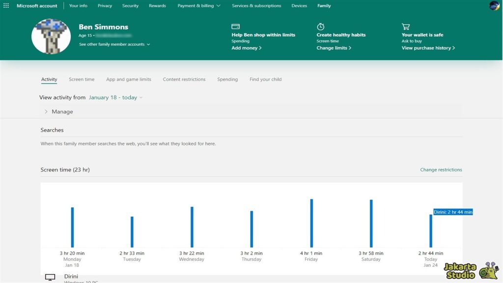Membatasi Screen Time Laptop