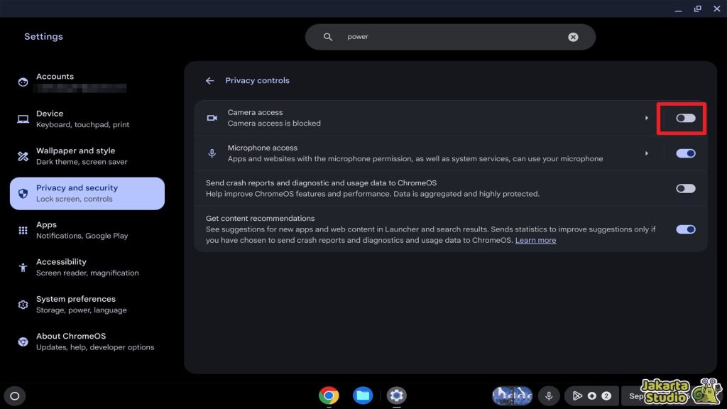 Solusi Kamera Chromebook Error