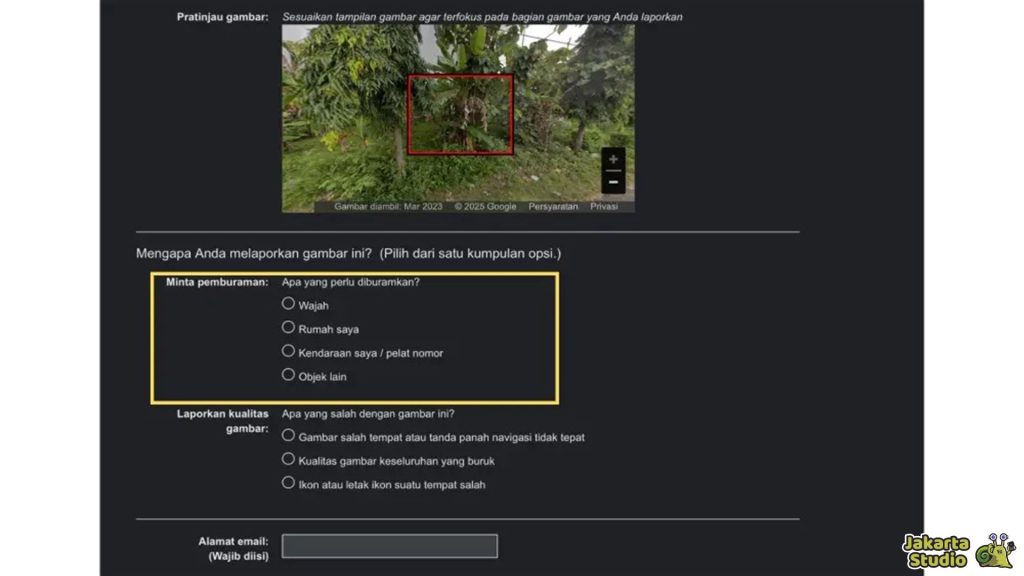 Blur Rumah Google Street View