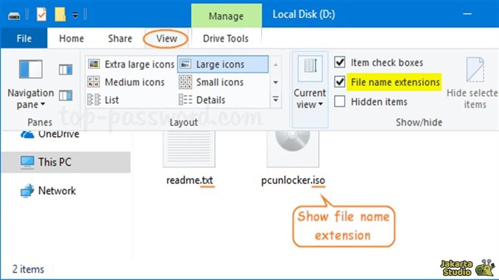 Cara Menampilkan Format File
