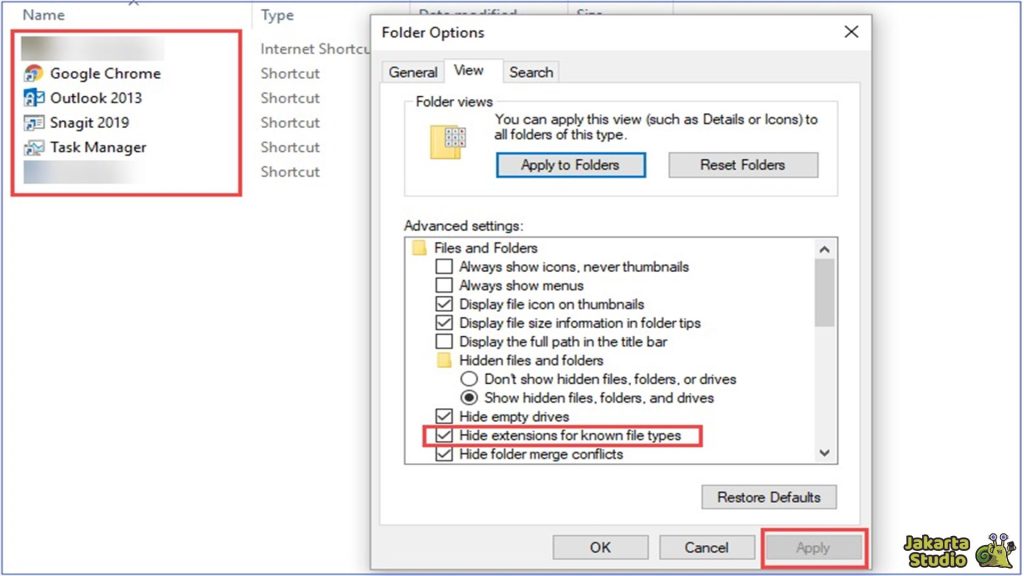 Cara Menampilkan Format File