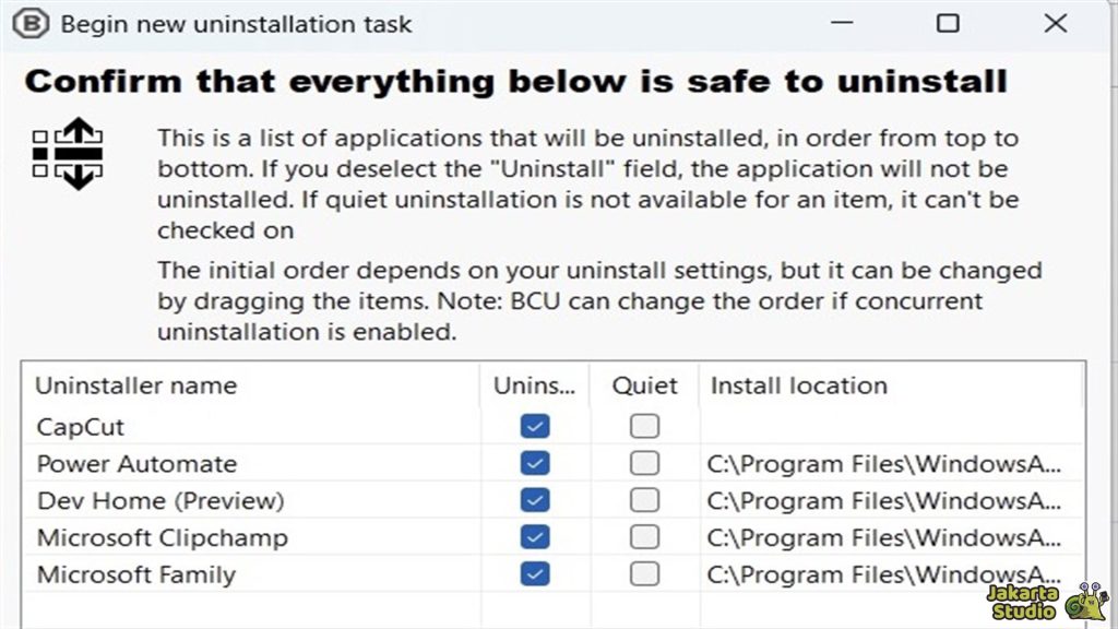 Hapus Banyak Aplikasi Windows 11
