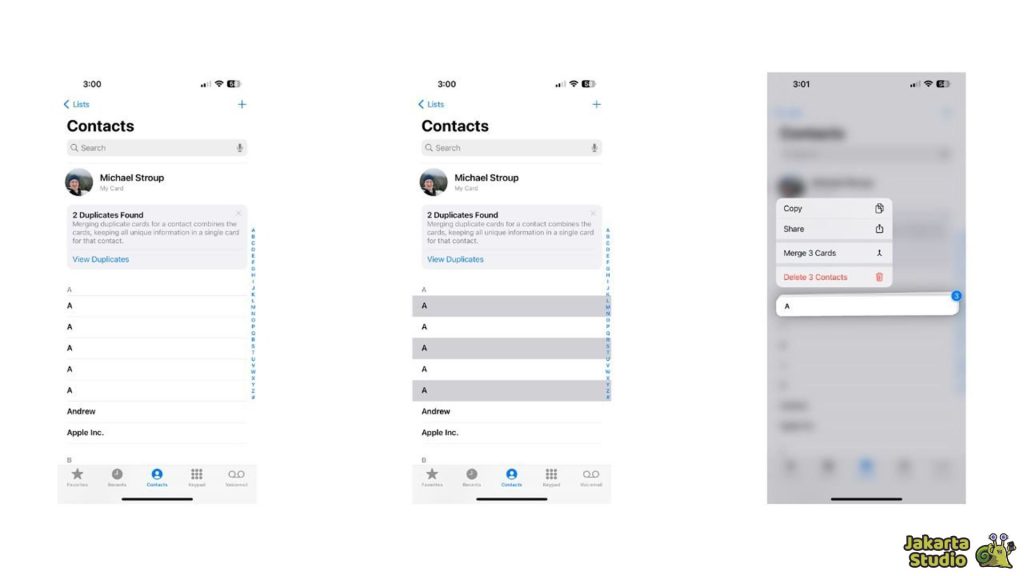 Kontak Duplikat iPhone