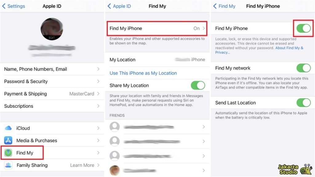 Nonaktifkan Lokasi iPhone
