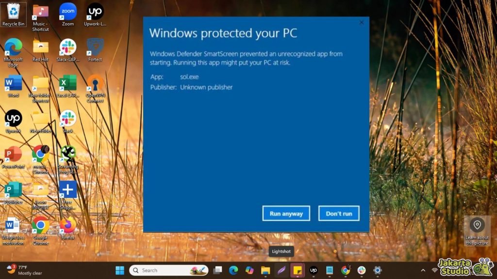 Nonaktifkan SmartScreen Windows