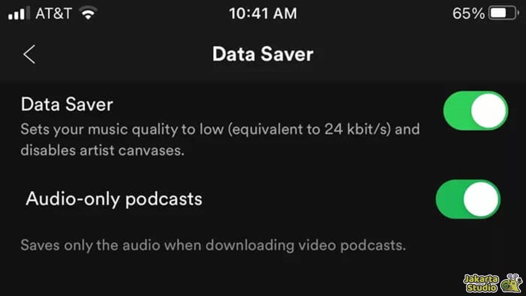 Penggunaan Kuota Spotify