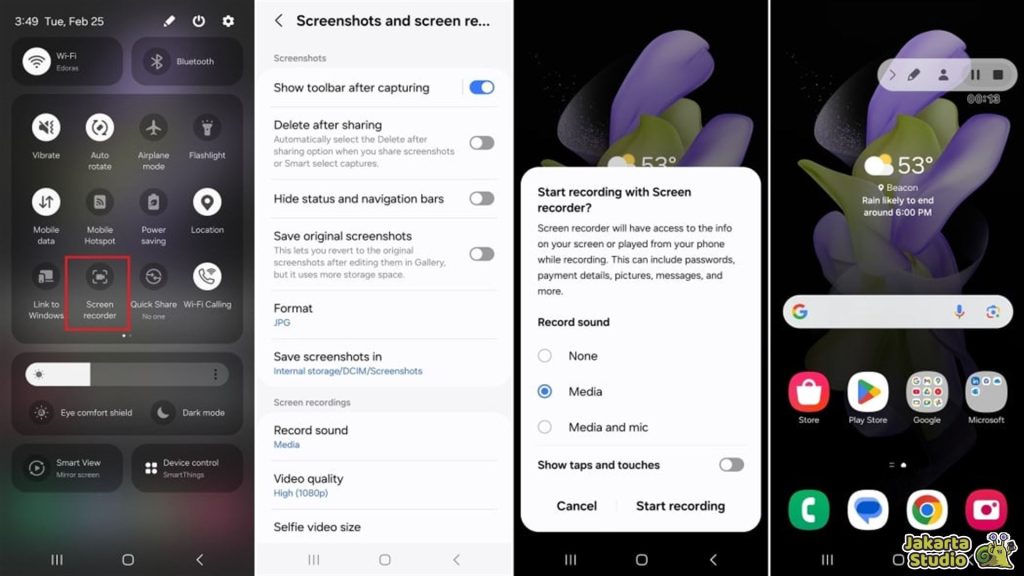 Rekam Layar HP Samsung