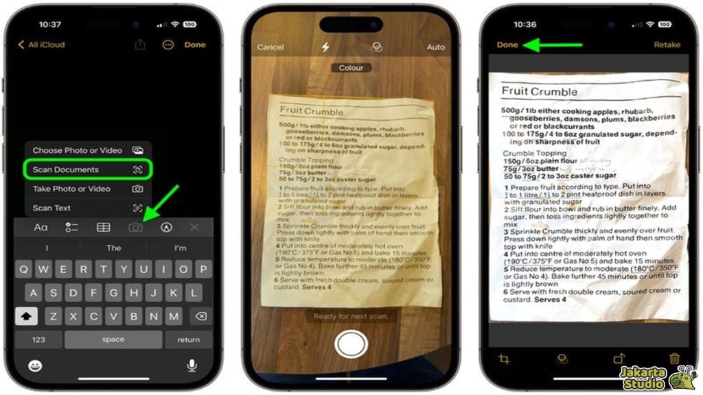 Scan Dokumen dan QR iPhone