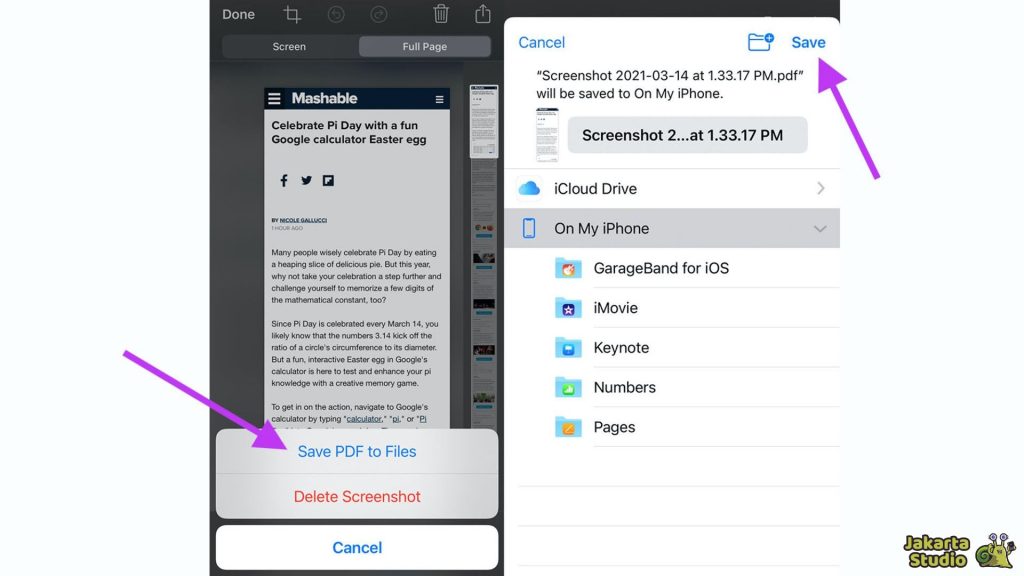 Screenshot Panjang di iPhone