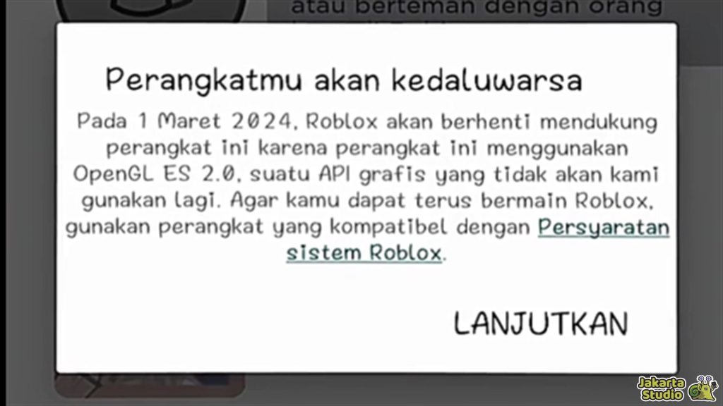 Solusi Perangkatmu Akan Kadaluwasa Roblox