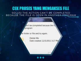 Solusi The action can’t be completed because the file is open in another program
