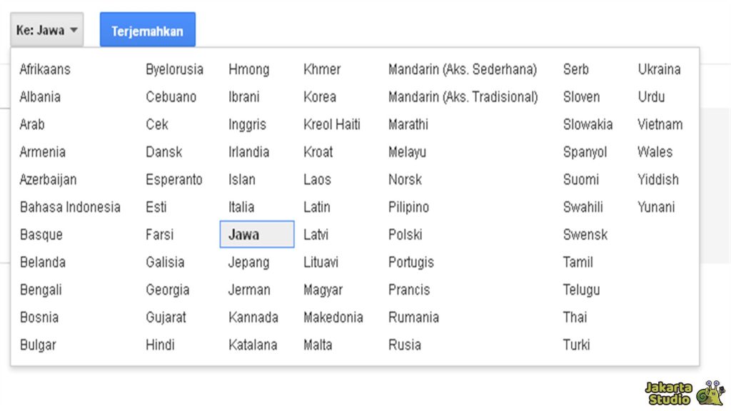 Translate Bahasa Jawa