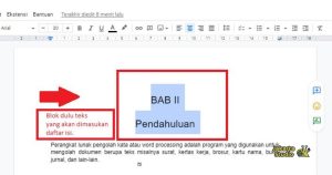 Cara Membuat Daftar Isi Manual (Alternatif)
