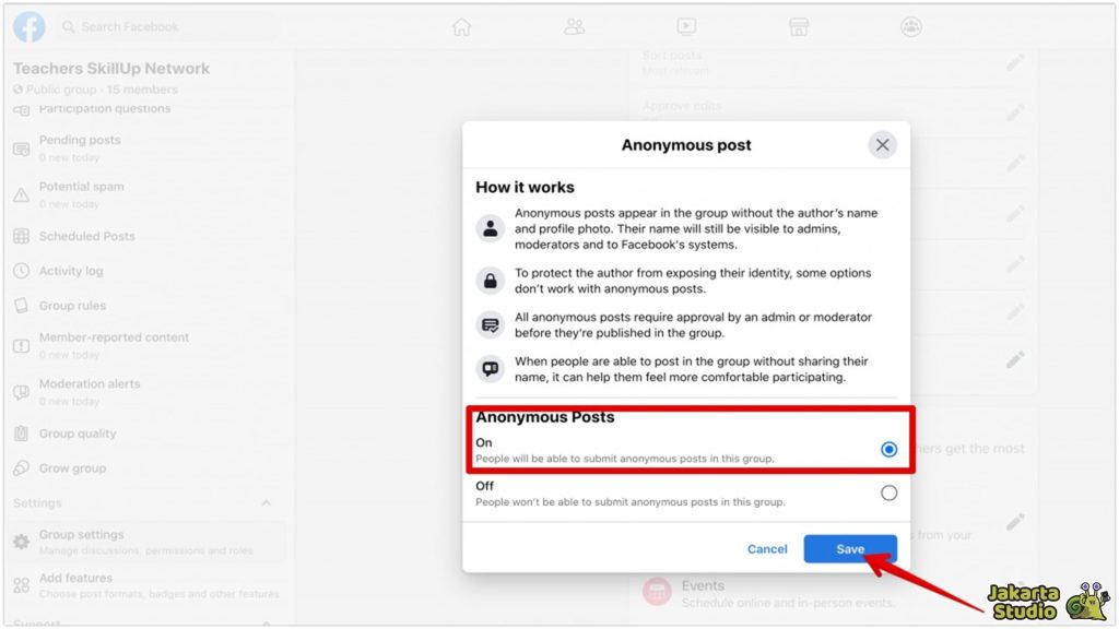 Cara Posting Anonim Grup Facebook