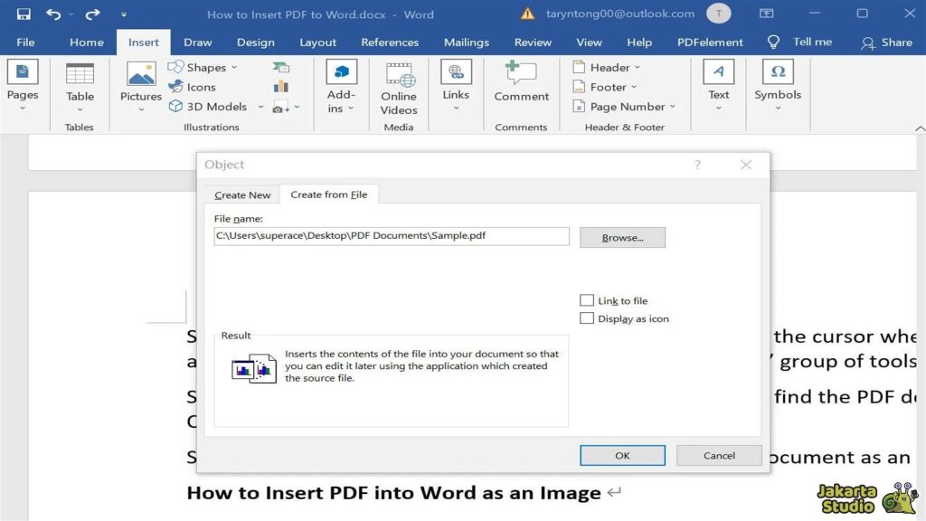 FItur PDF di Word