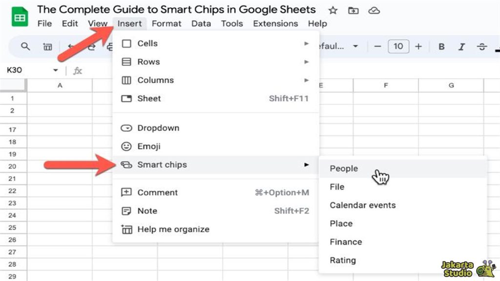 Fitur Google Sheets