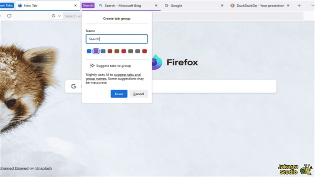 Smart Tab Group Firefox