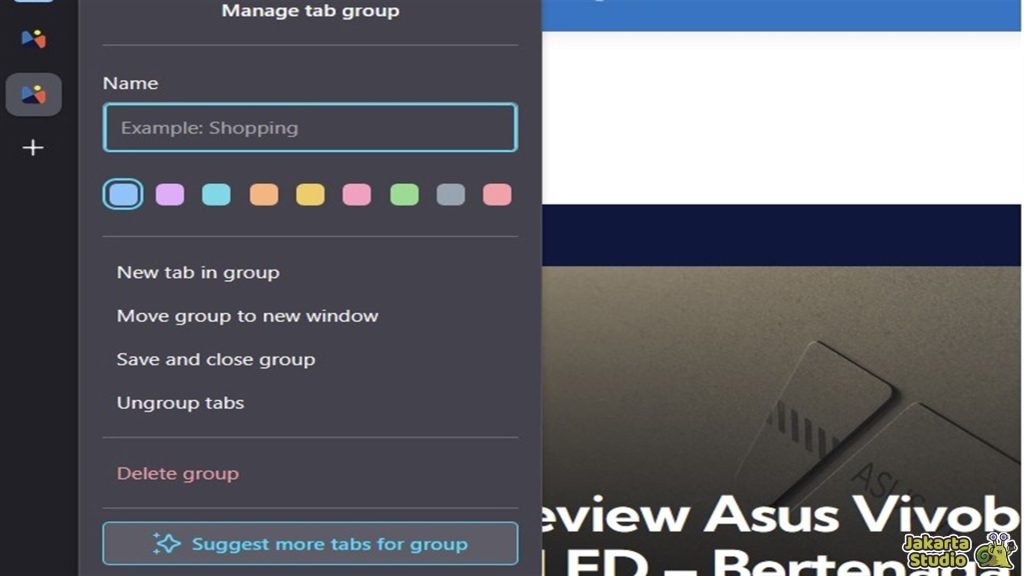 Smart Tab Group Firefox