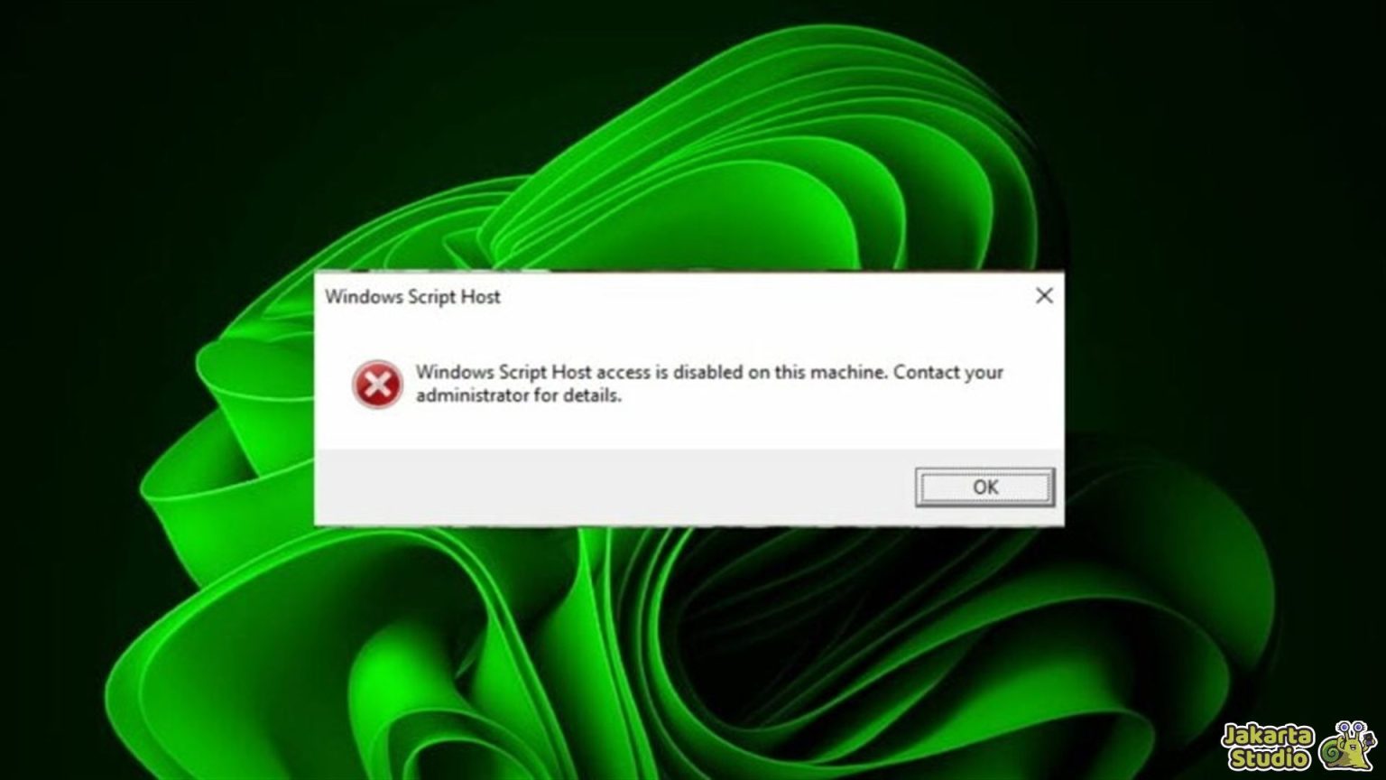 Cara Mengatasi Windows Script Host Access Is Disabled