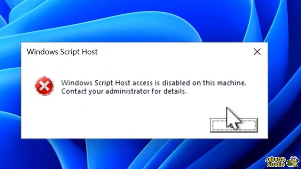 Solusi Windows Script Host Access is Disabled