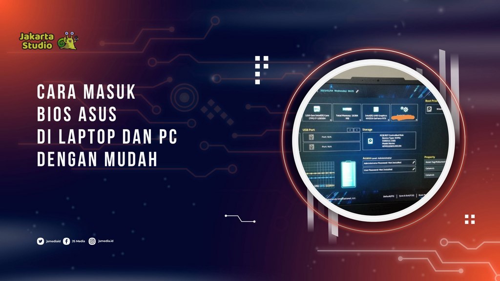 Cara Masuk BIOS ASUS di Laptop dan PC dengan Mudah