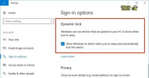 Cara Mengaktifkan Dynamic Lock Windows