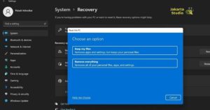 Gunakan Fitur Reset Windows