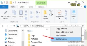 Hapus Riwayat File Explorer